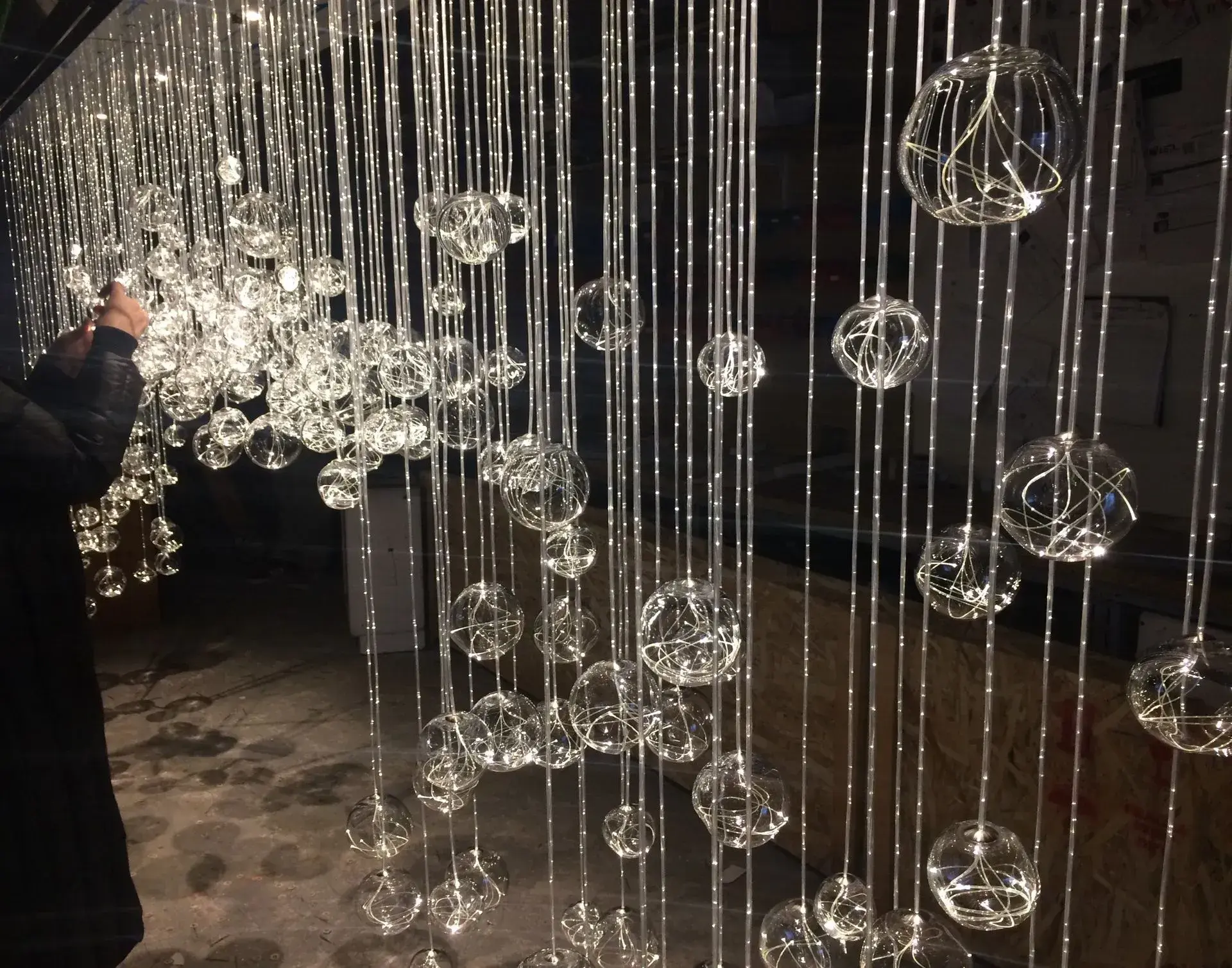 Custom made interior lighting chandelier fibre optics production