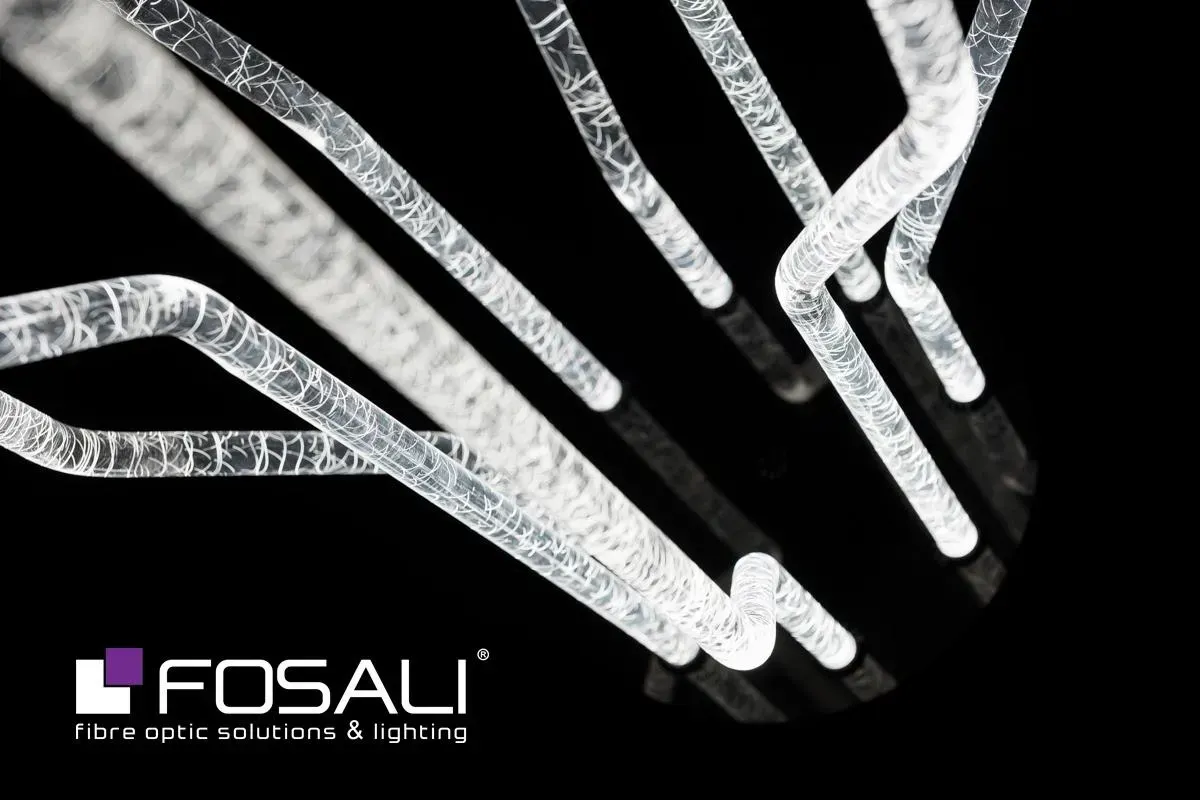TREA floor lamp idetail on fibre optic light rods