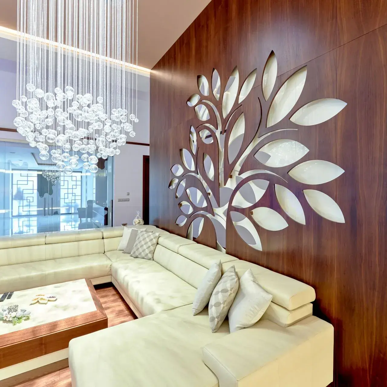 Luxury livingroom light chandelier custom made fibre optic lighting