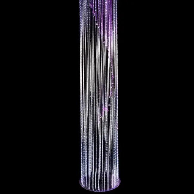 Fibre optic chandelier combined with crystalls is ideal for super tall hotel staircases
