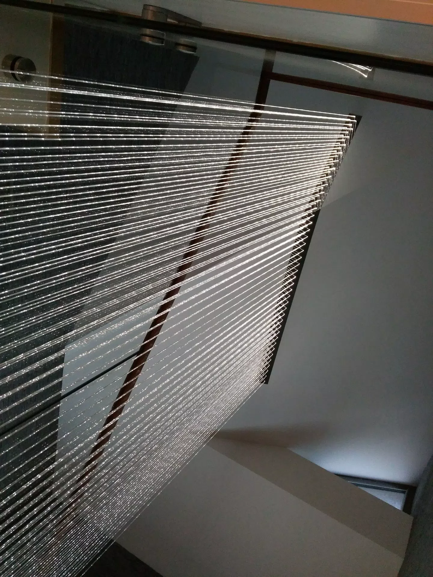 Fiber curtain view from bellow