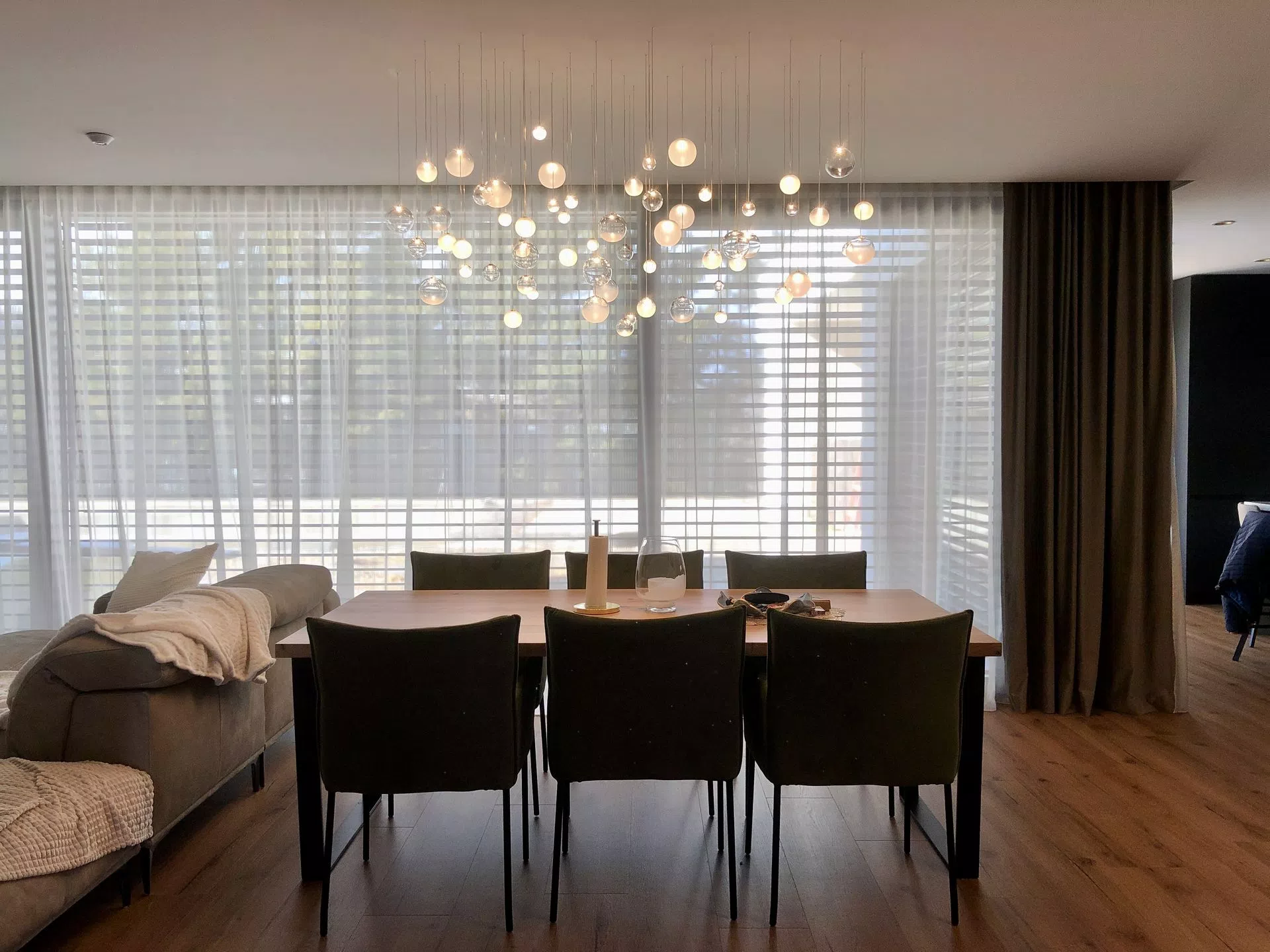 Baseless custom made chandelier