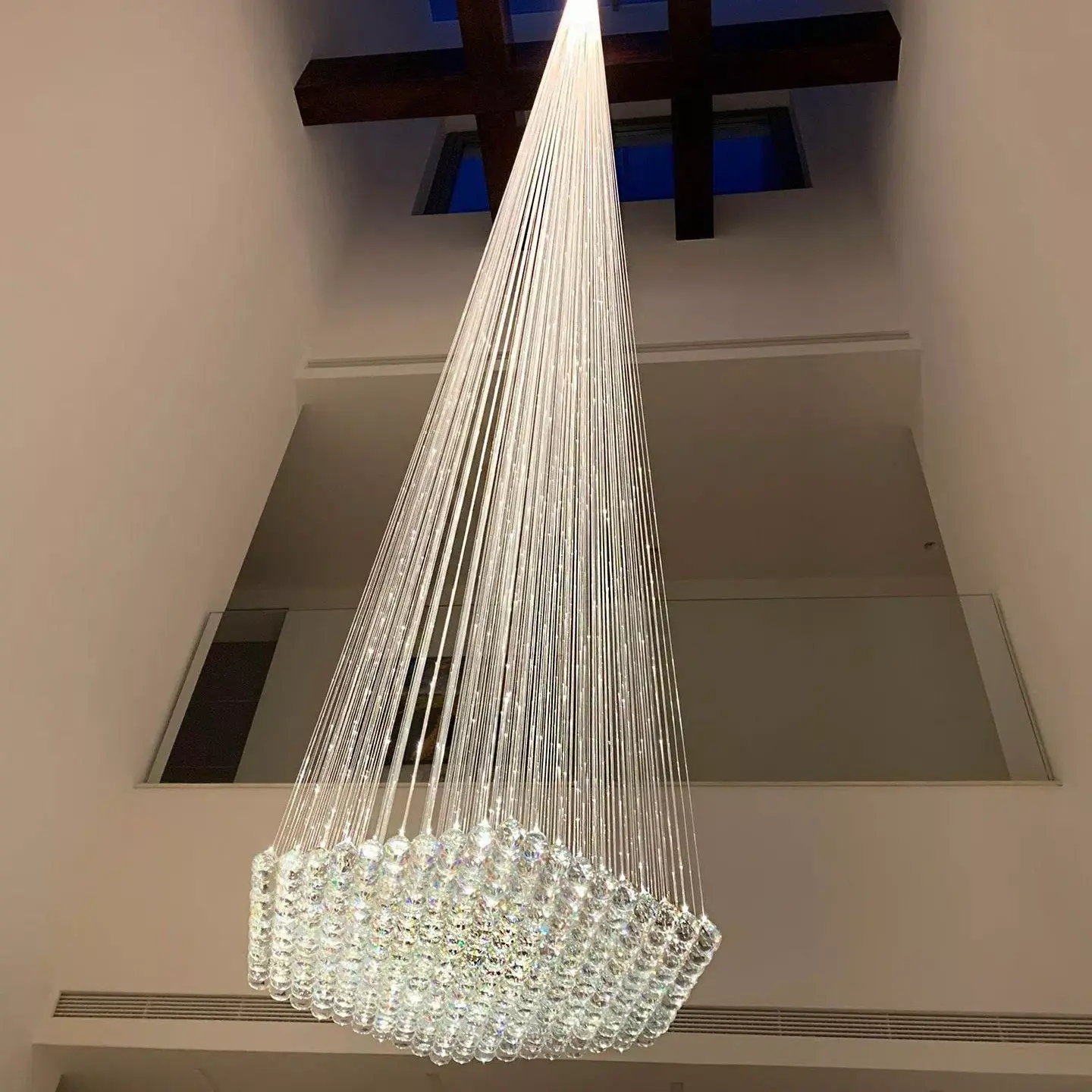 TENERIS massive crystalls hanging on tall fibre optics
