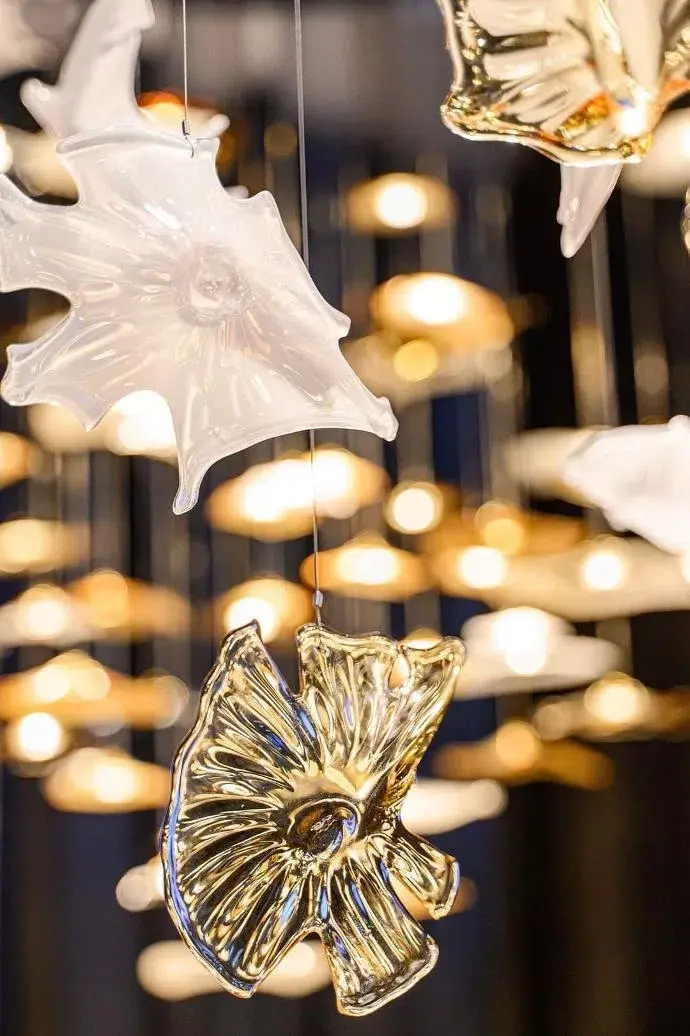 Glass finish variety representing a work of art by lighting company from Europe