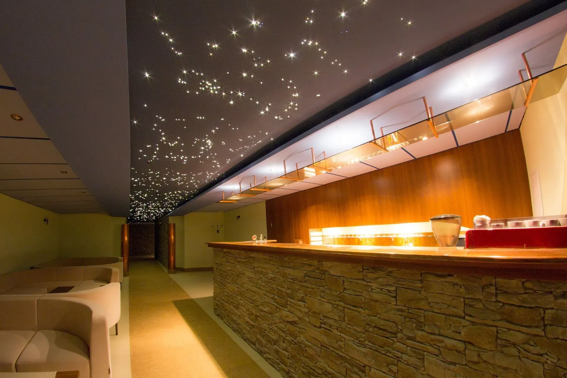Fibre optic lighting hotel hallway luxury decorative effects